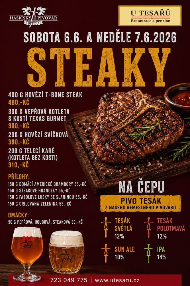 STEAKY U TESAŘU 6. a 7.6.2026